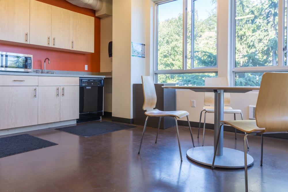 Break areas at Urban WORKlofts in Seattle, Washington