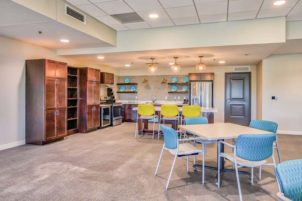 Seating area for residents Revela at O'Fallon in O'Fallon, Illinois