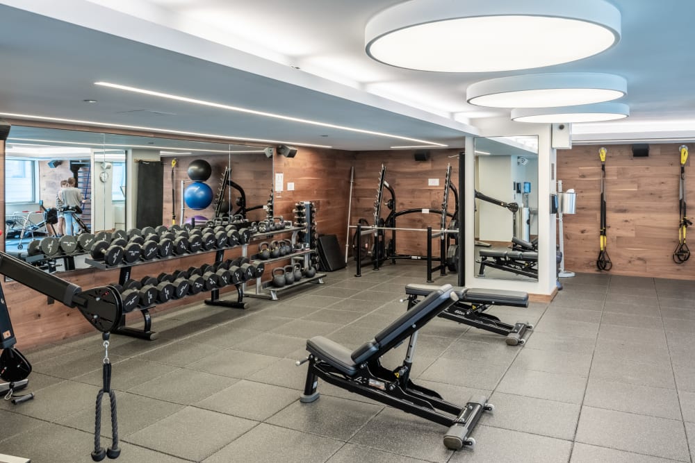 Spacious fitness center at The Sierra Chelsea in New York, New York
