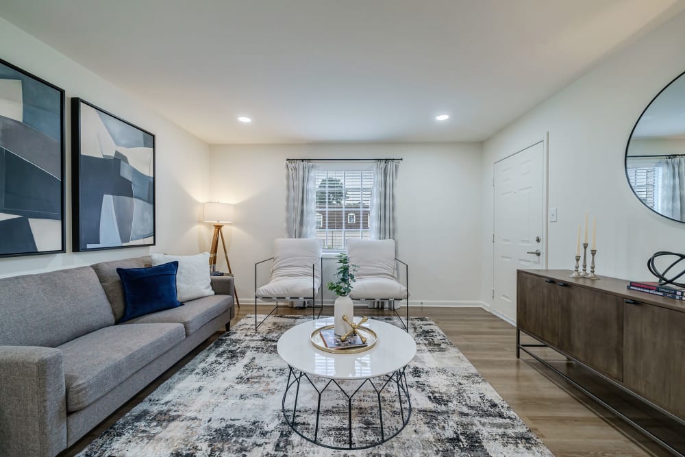 A modern living room at ibex Park in Smyrna, Georgia