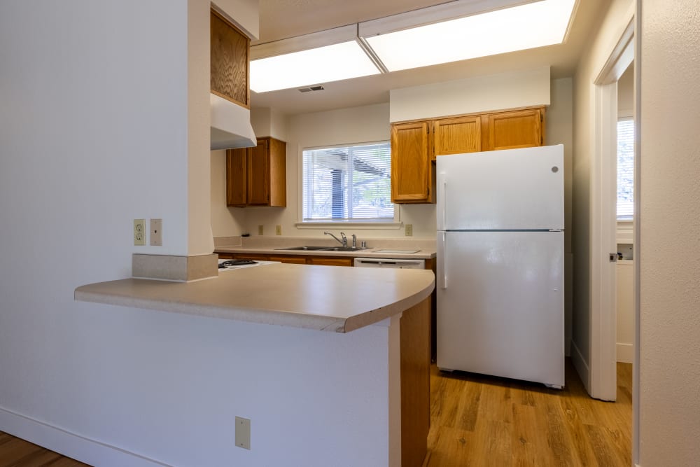 Open concept kitchen at New Hillside in Joint Base Lewis McChord, Washington