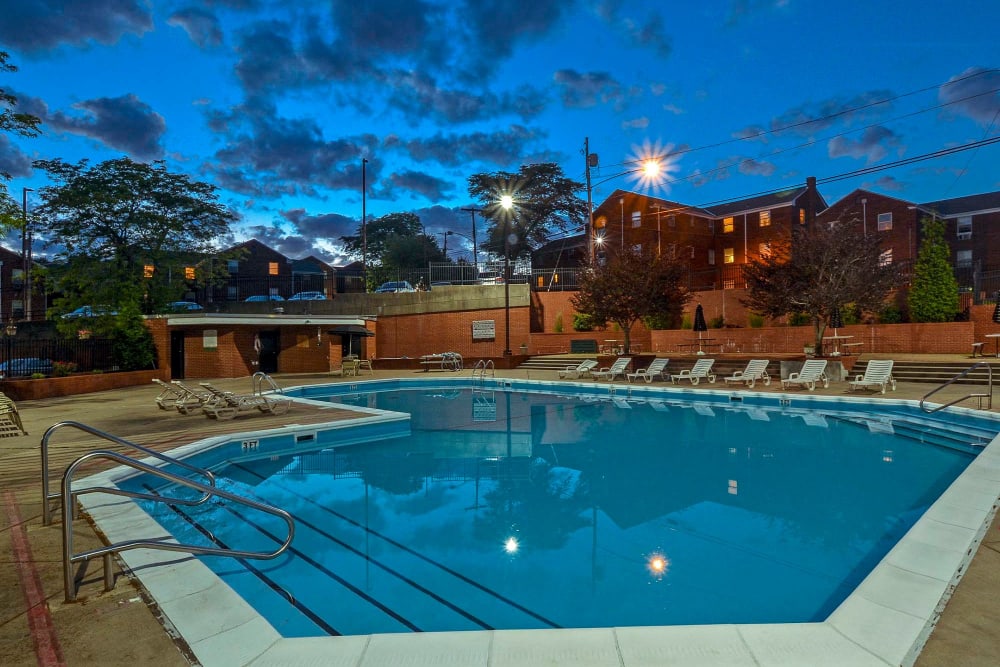 resort style pool at The Alden, Pittsburgh, Pennsylvania