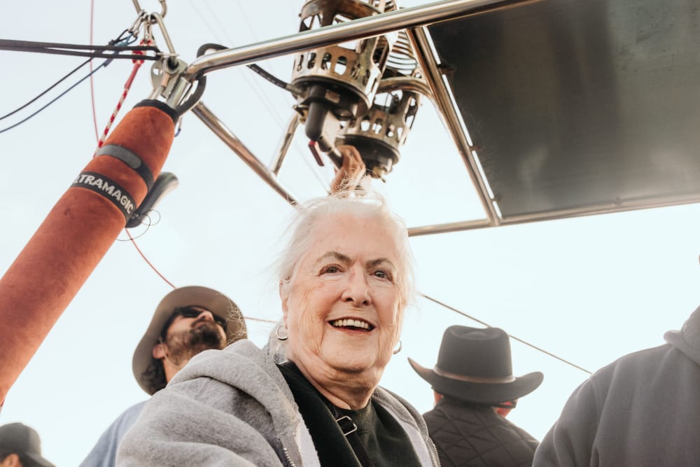 Lady having a great time at Hot Air Balloon Event