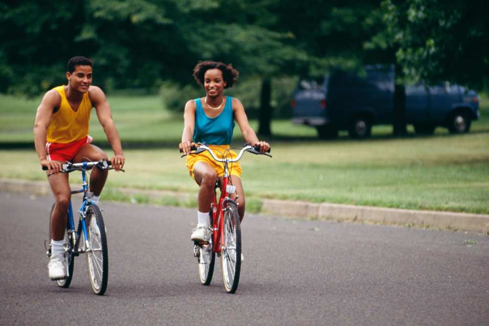 Residents riding their bike to the park near Woodlake Apartments in Snohomish, Washington