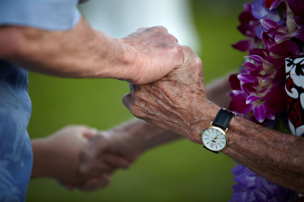 resident couple dancing together at Kauai Care Center in Waimea, Hawaii