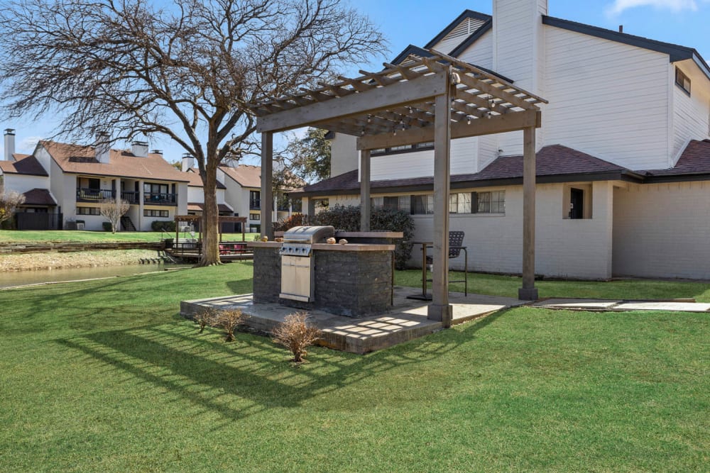 Outdoor grill gazebo at Embry Apartments in Carrollton, Texas