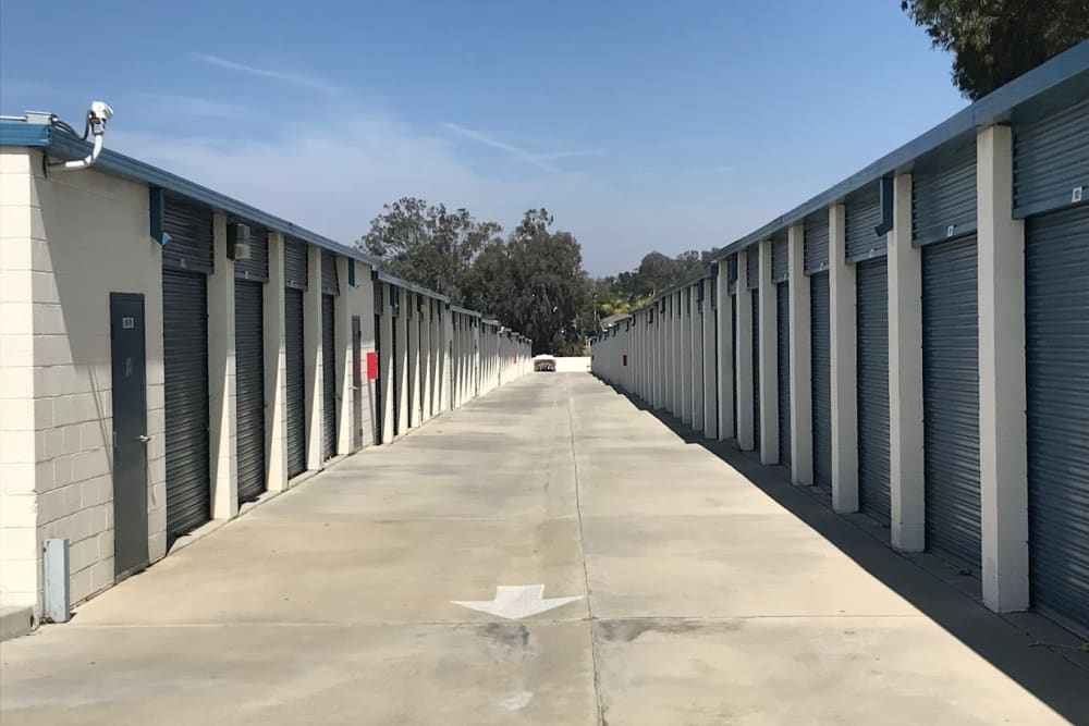 Wide driveways at Storage Stop Norco in Norco, California