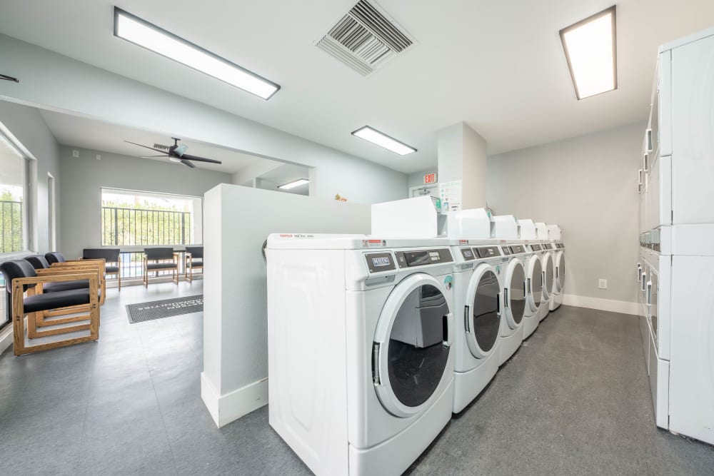 Clean laundry facilities available at Vista Montana Apartments in Tucson, Arizona
