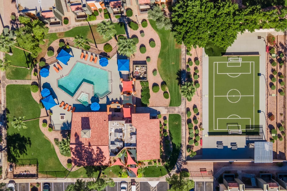 Arial view of Villetta in Mesa, Arizona