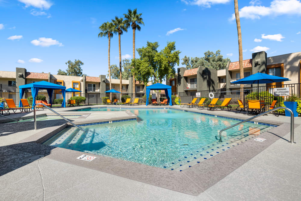 Large swimming pool at Villetta in Mesa, Arizona
