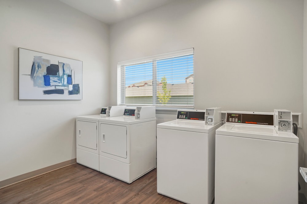 Laundry Room at Crawford Crossing Apartments in Turner, Oregon