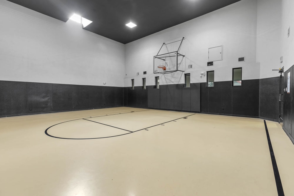 Indoor basketball court at Villas at Chase Oaks in Plano, Texas