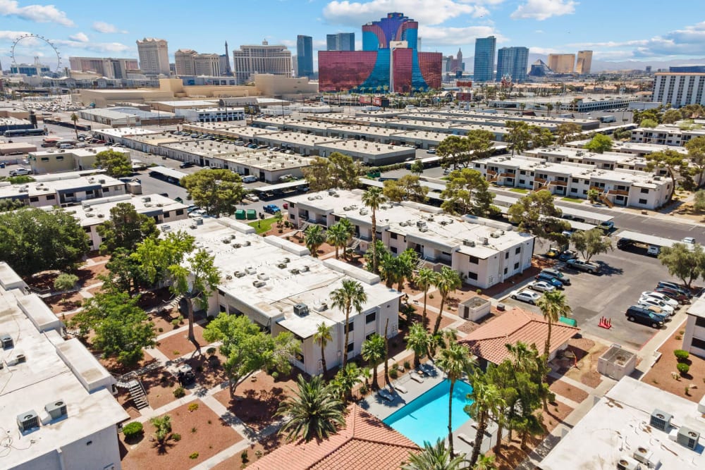 Aerial view of Tides on Wynn in Las Vegas, Nevada