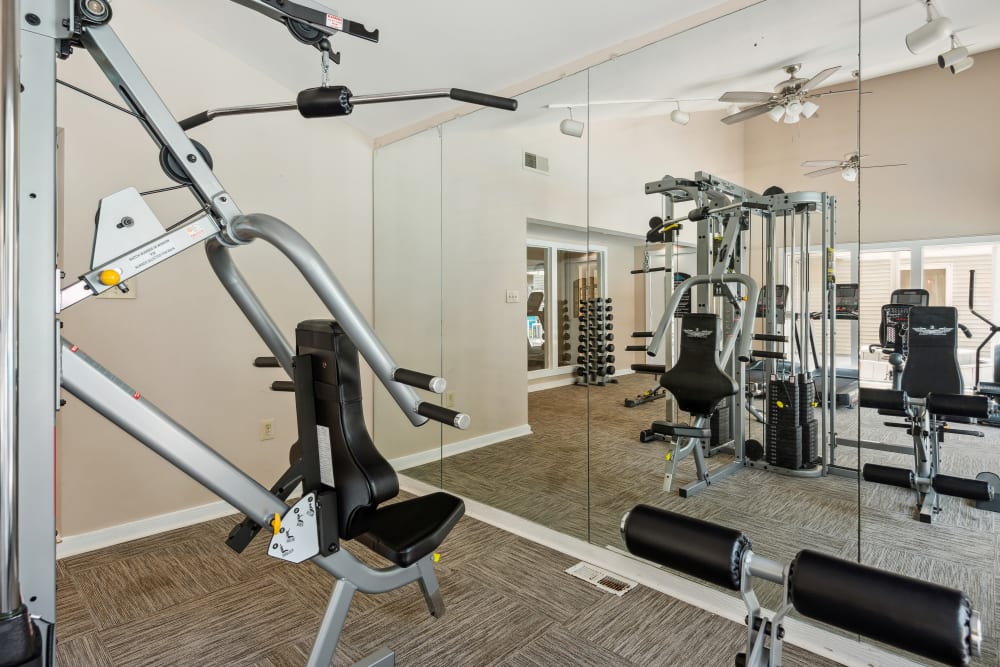 Gym equipment at Devonwood Apartment Homes in Charlotte, North Carolina