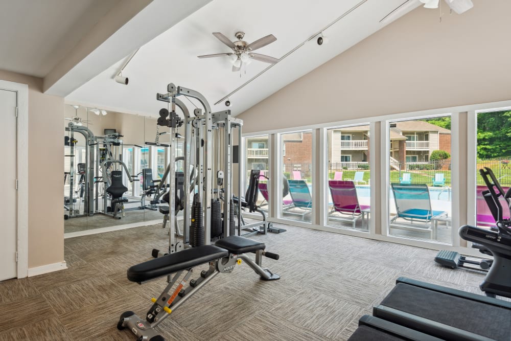 Fitness Center Interiors at Devonwood Apartment Homes in Charlotte, North Carolina
