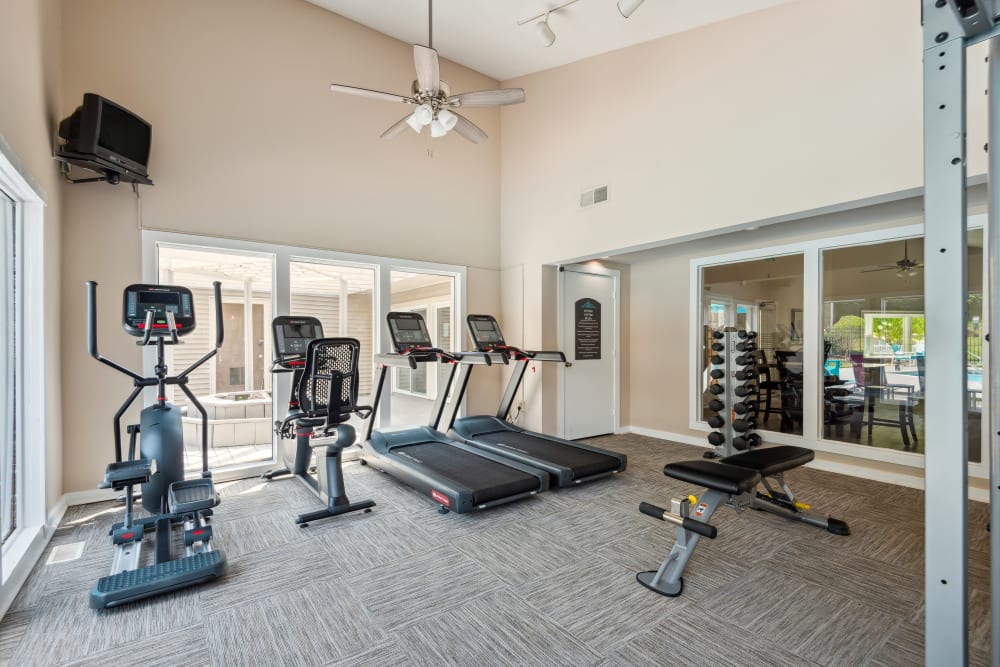 Fitness Center Interior at Devonwood Apartment Homes in Charlotte, North Carolina