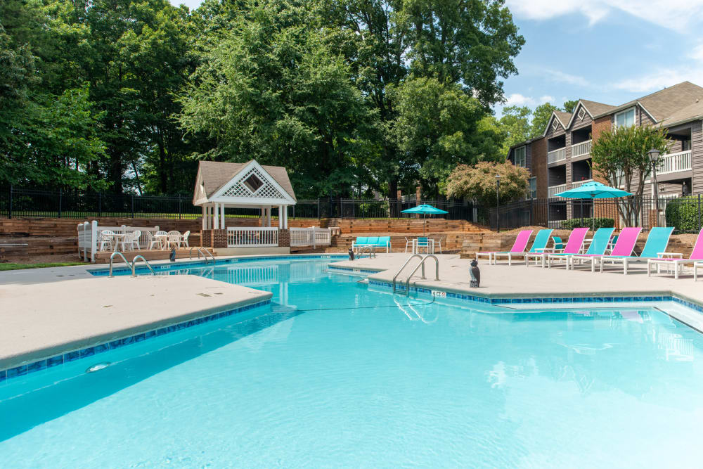 Crystal clear Swimming pool at The Oasis at Regal Oaks in Charlotte, North Carolina 
