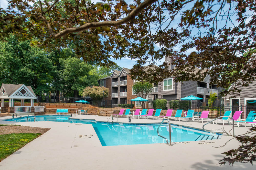 Swimming pool area at The Oasis at Regal Oaks in Charlotte, North Carolina 