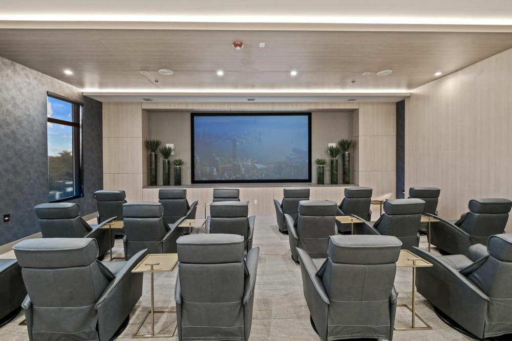 Resident theatre room at The Residences at Monterra Commons in Cooper City, Florida