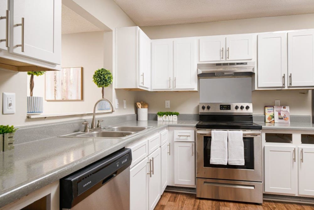 Upscale apartment kitchen at Southwind Apartments in Richland, Mississippi