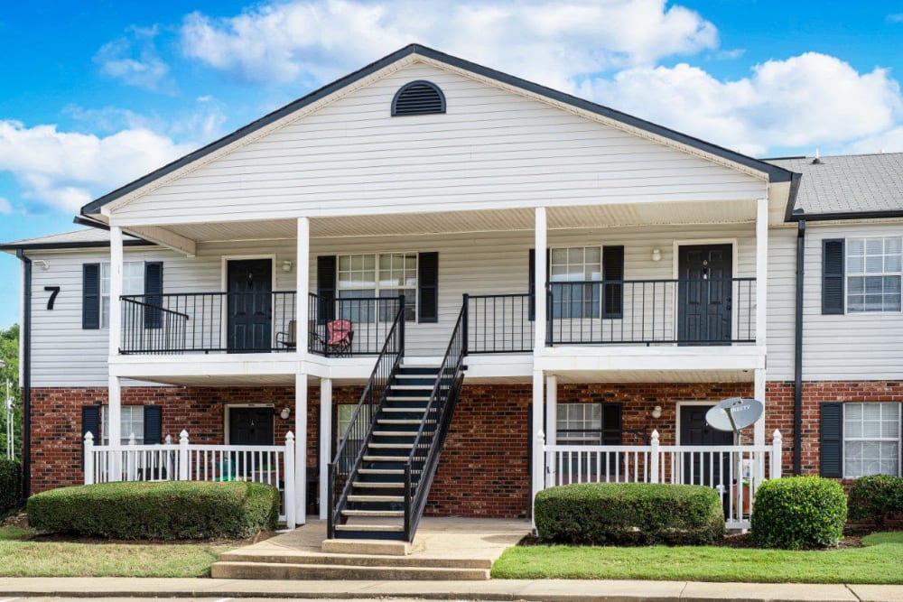 Main 2 story apartment building at Southwind Apartments in Richland, Mississippi