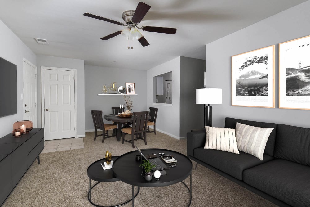 living room at Stonegate Apartments in Elkton, Maryland