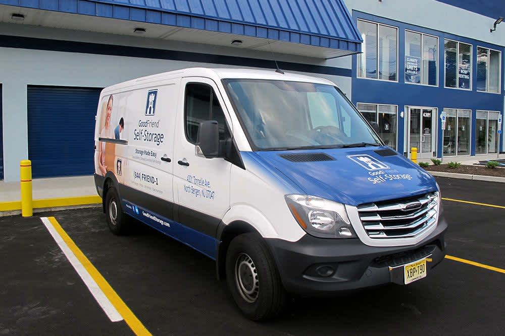 Moving van available for rent at GoodFriend Self-Storage New Hyde Park in New Hyde Park, New York