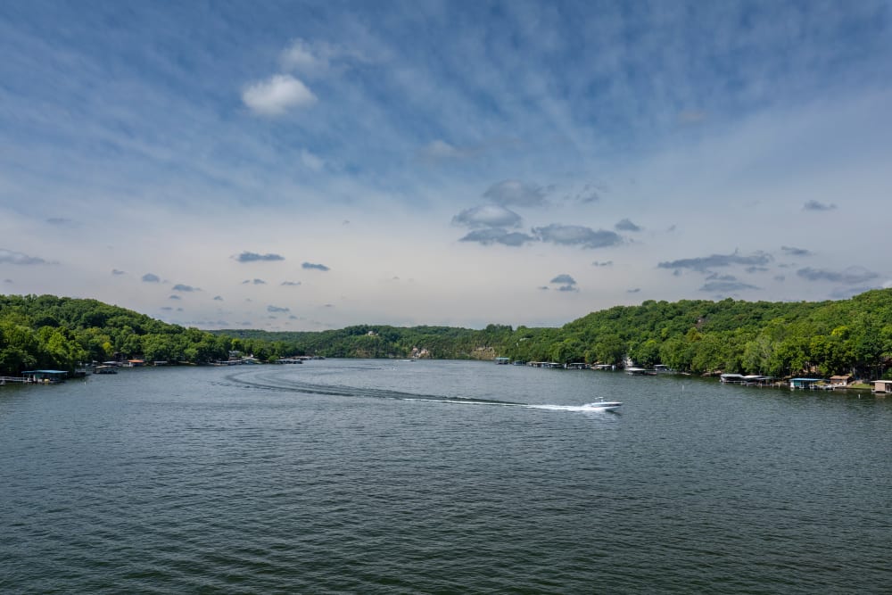Boating on a lake near BestBox Storage - Washington in Washington, Missouri