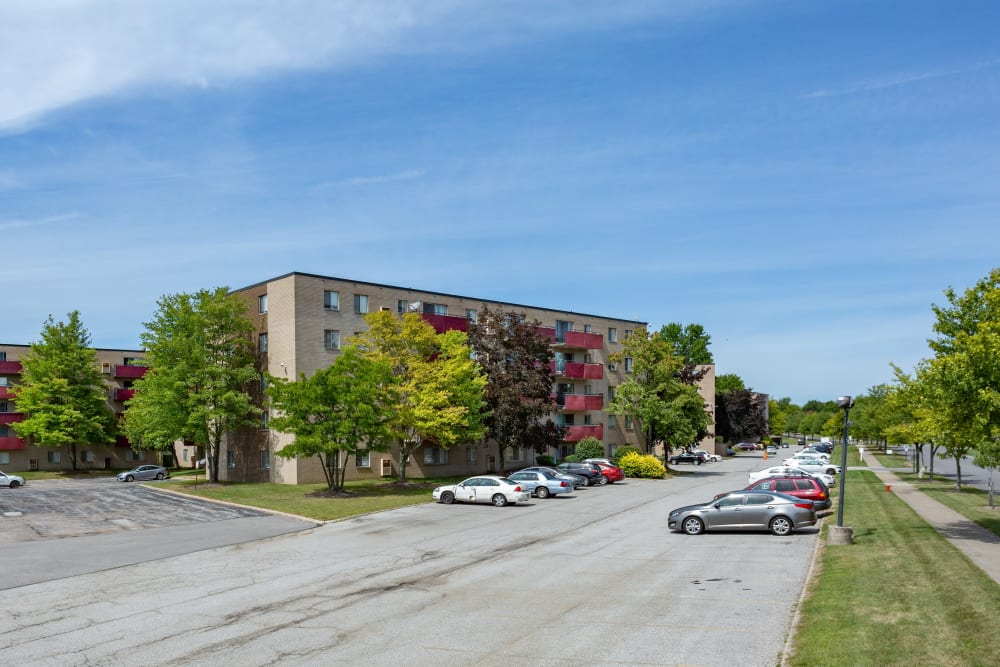 Exterior of Columbus Park Apartments in Bedford Heights, Ohio