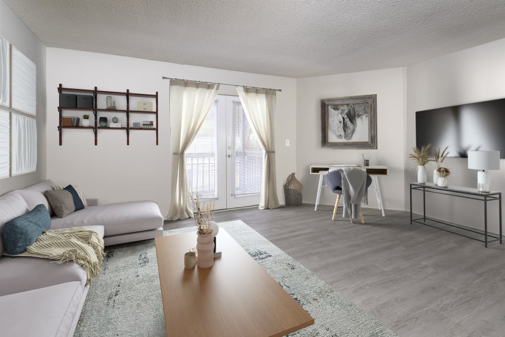 View of master bedroom at HighPointe Apartments in Birmingham, Alabama