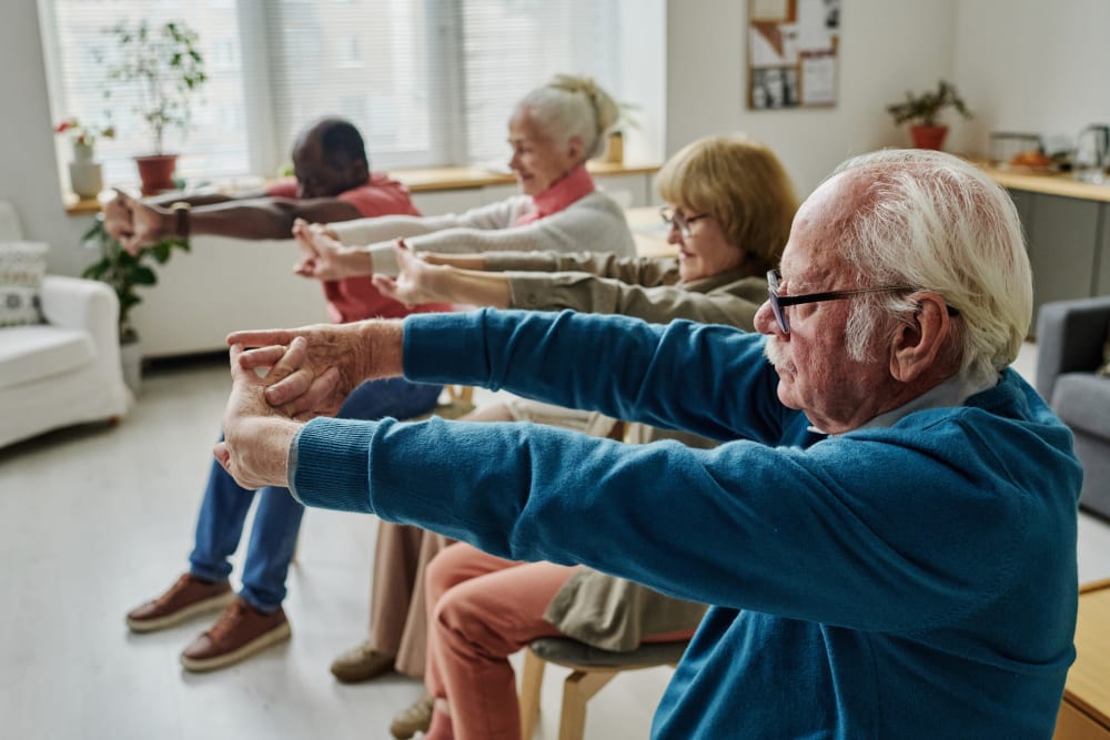 Residents doing an activity together at Ponté Palmero in Cameron Park, California