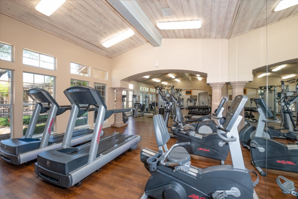 Fitness center at Estates on Frankford in Dallas, Texas