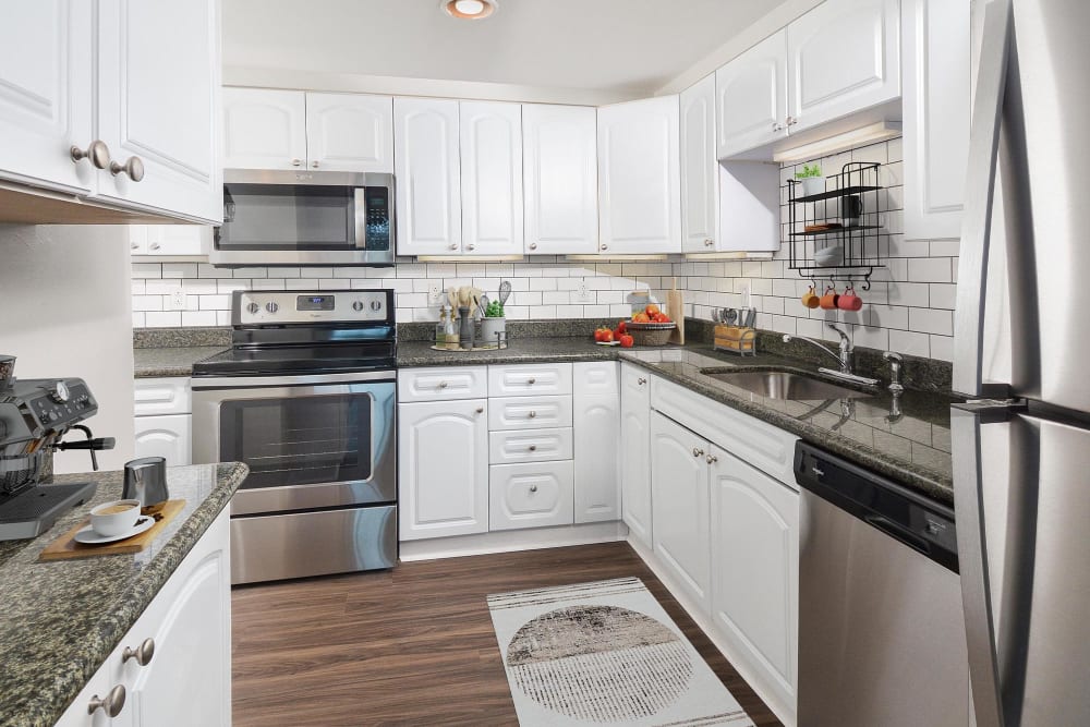 renovated model kitchen at Cherry Hill Towers, Cherry Hill, New Jersey