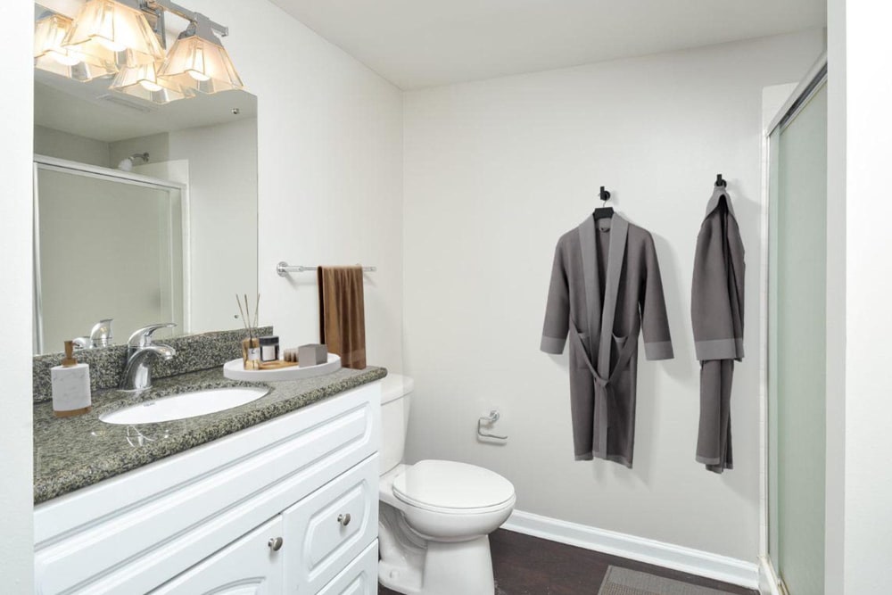 renovated model bathroom at Cherry Hill Towers, Cherry Hill, New Jersey