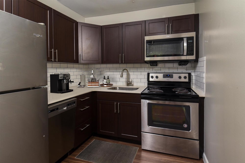 renovated model kitchen at Valley Park, Bethlehem, Pennsylvania