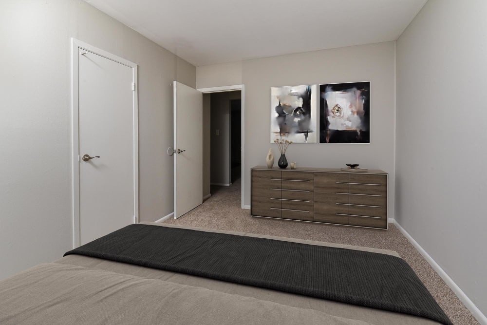 renovated model bedroom at Valley Park, Bethlehem, Pennsylvania