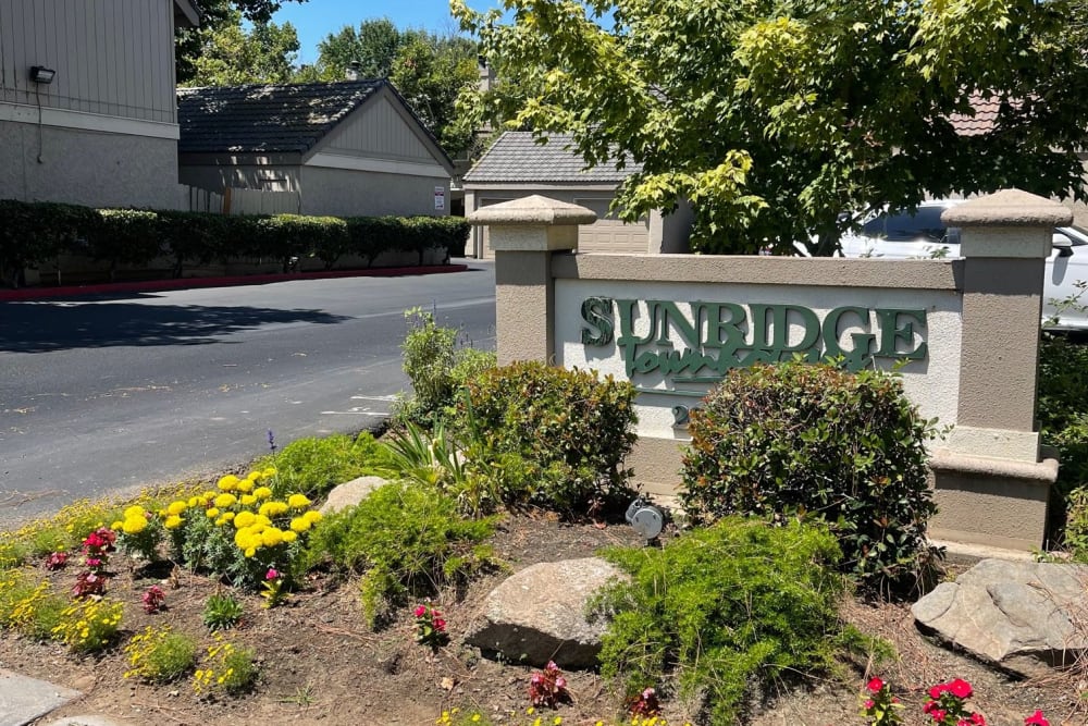 Entrance at Sunridge Townhomes in Fresno, California