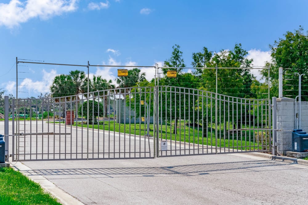 Gate of Storage Facility at BlueGate Boat & RV - Sanford in Sanford, Florida