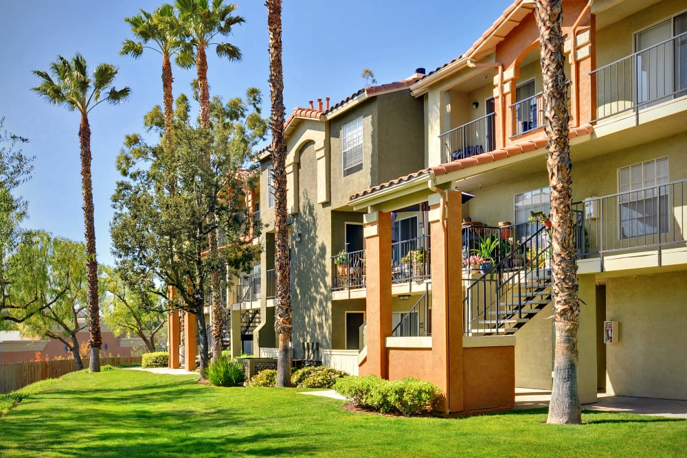 Exterior of apartments at The Hills of Corona in Corona, California