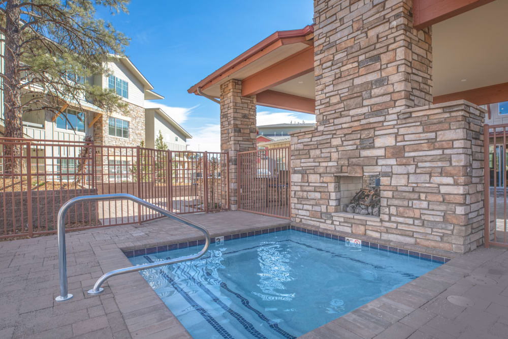 Hot tub at Trailside Apartments in Flagstaff, Arizona