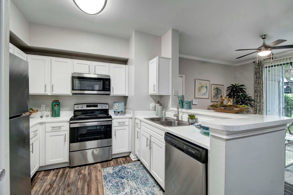 Kitchen at Apartments in Lewisville, Texas