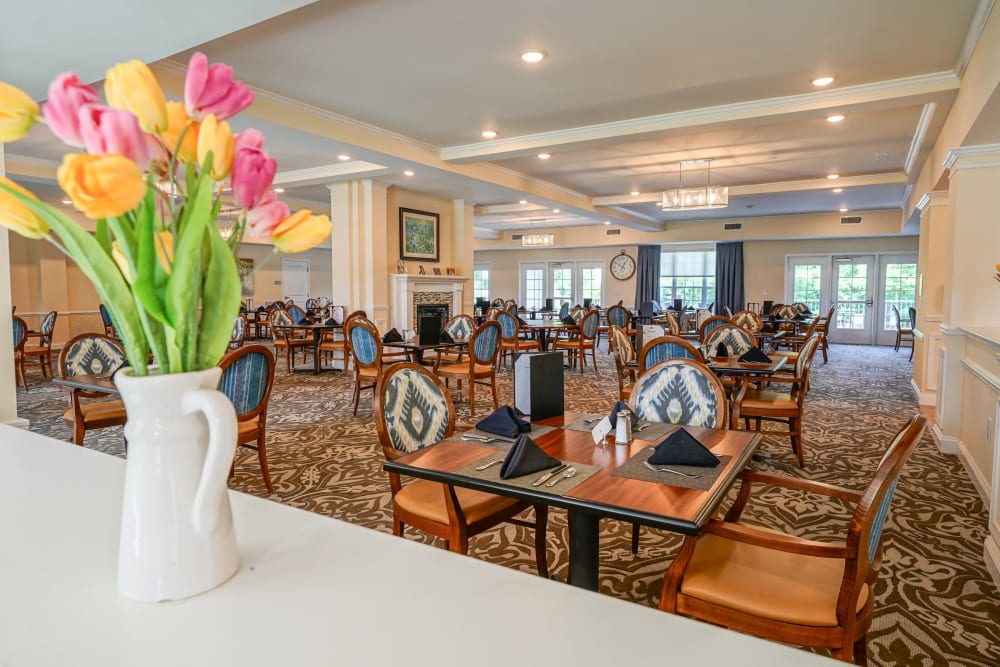 Dining room at Harmony at Glasgow in Newark, Delaware