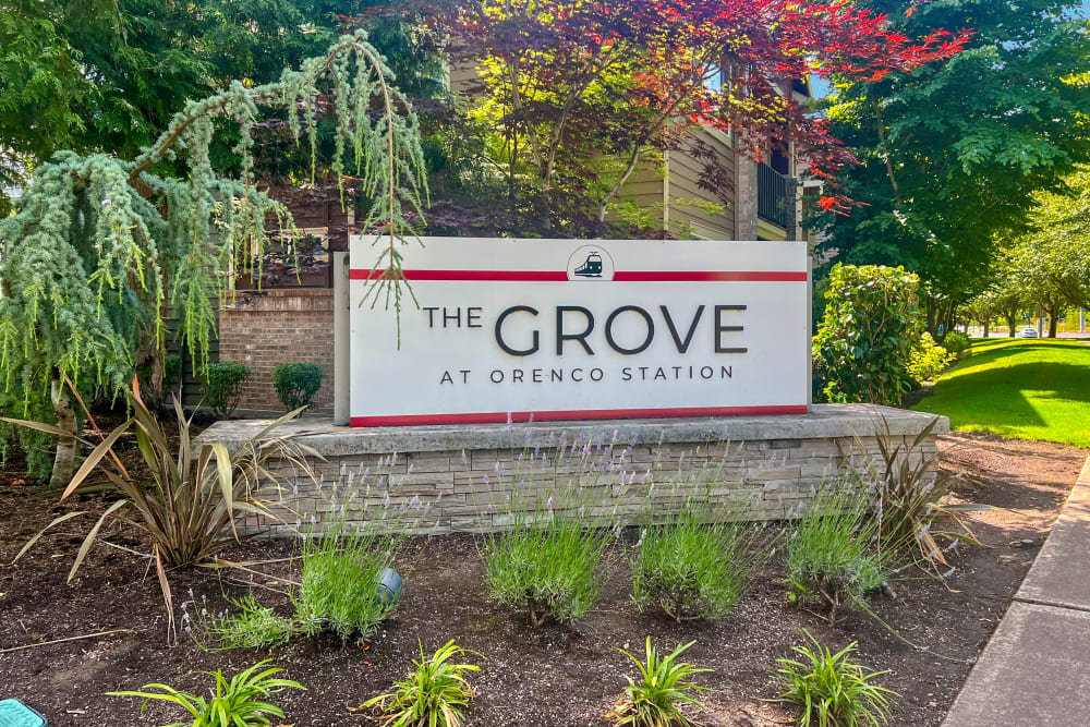 Garages for your convenience at The Grove at Orenco Station in Hillsboro, Oregon