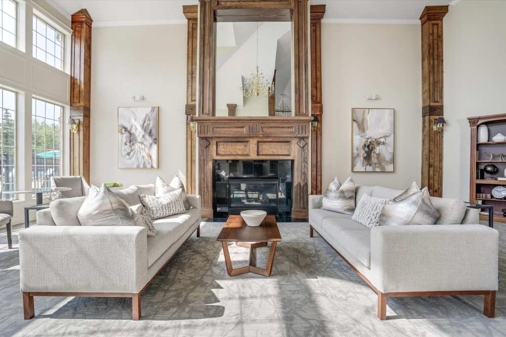 Clubhouse interior at Central Park Estates in Novi, Michigan