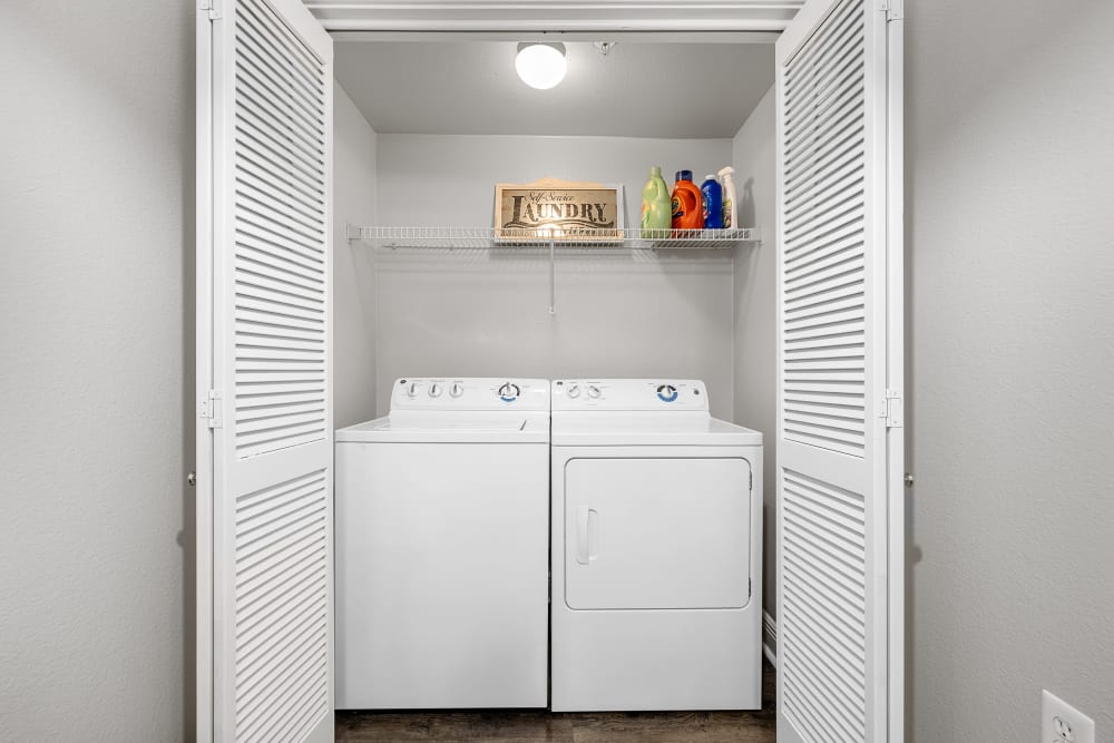 Full size washer and dryer at Marquis on Pin Oak in Houston, Texas