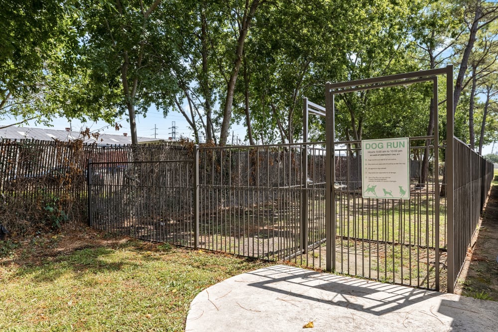 Bark park at Marquis on Pin Oak in Houston, Texas