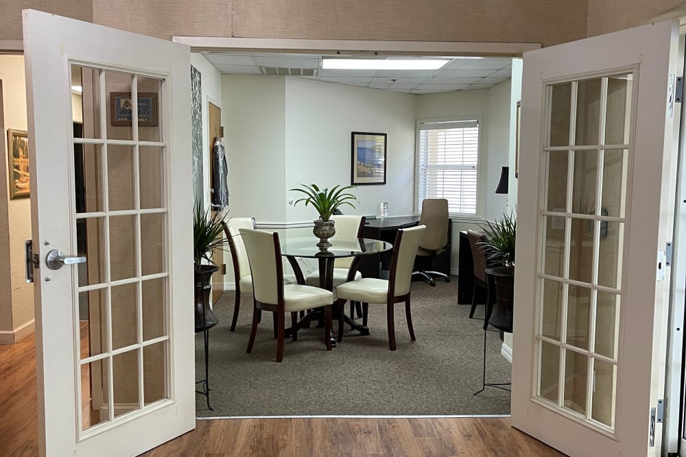 Room with french doors  at Cloudberry Lodge at Brandon in Brandon, Florida
