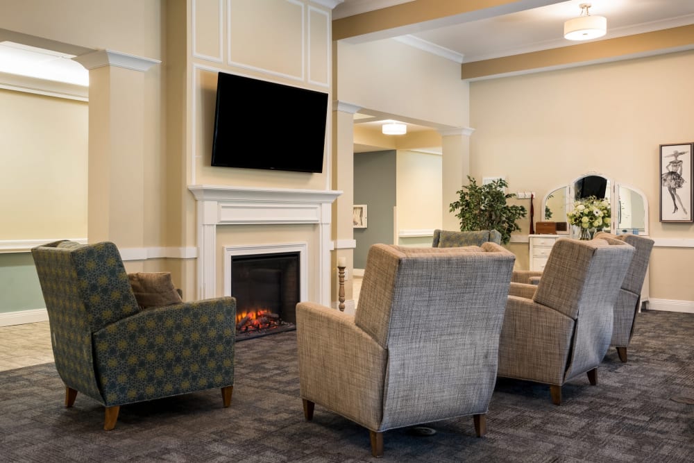 Sitting area at Liberty Place Memory Care in West Chester, Ohio