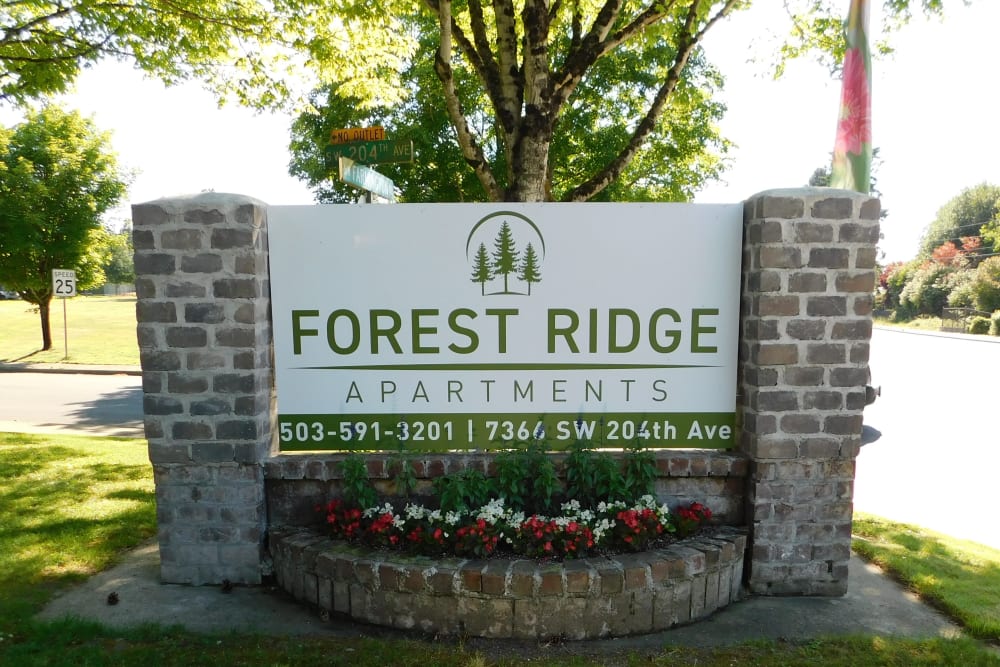 Monument Sign at Forest Ridge