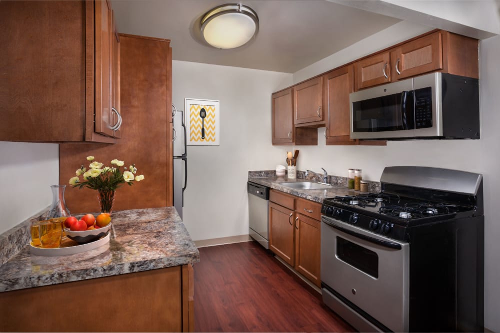 Our apartments in Washington showcase a renovated kitchen